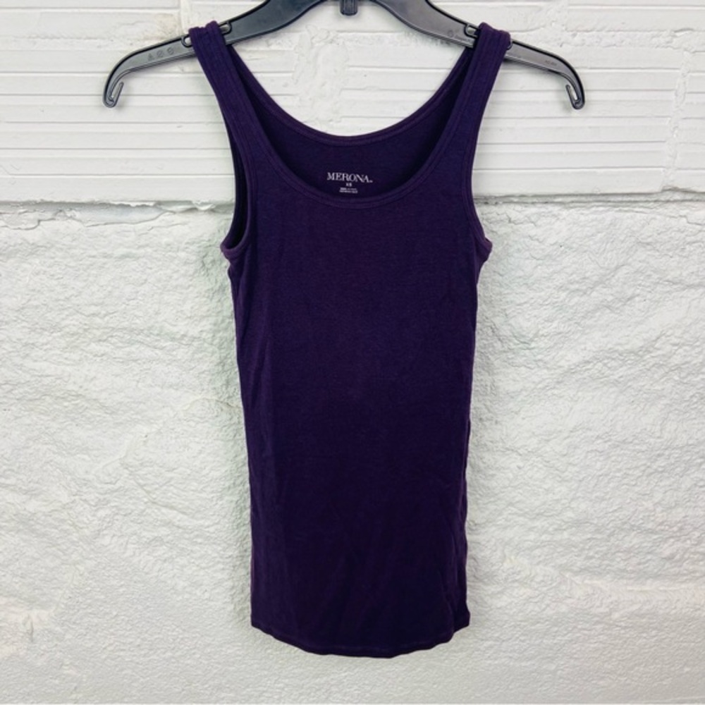 Merona Deep Purple cotton stretch Tank Top size XS